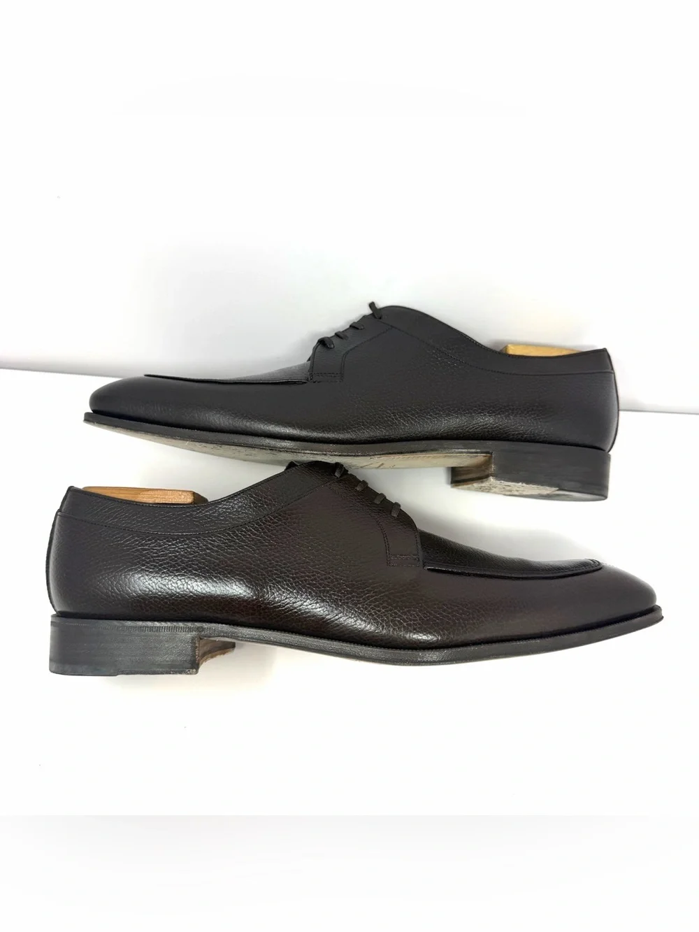 Men's Classic Brown Leather Dress Shoes - Lace-Up Oxford